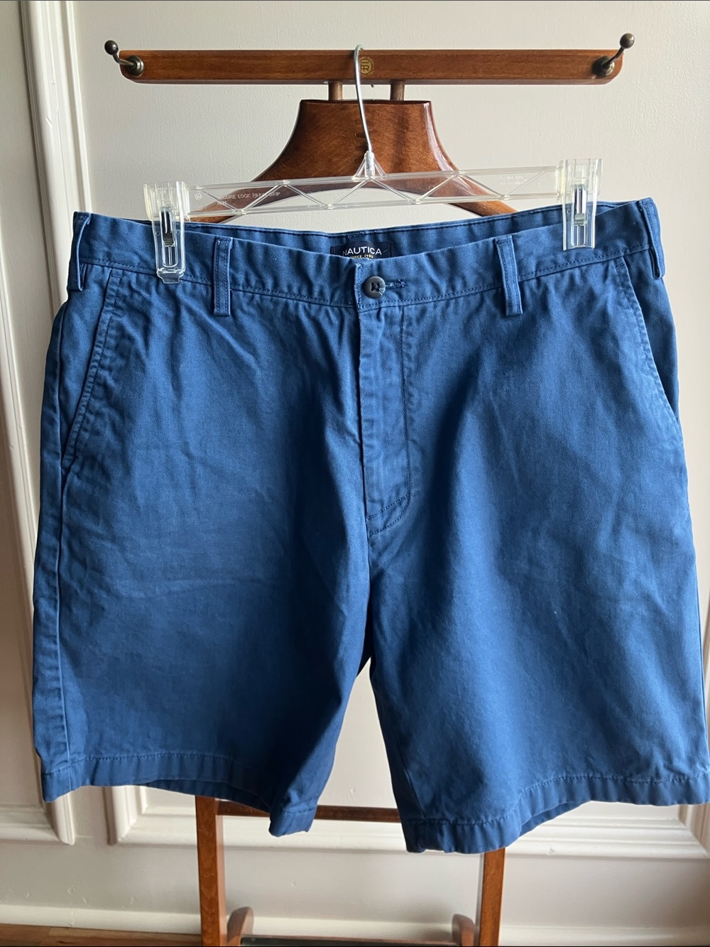 Nautica Men's Flat Front Shorts - Blue
